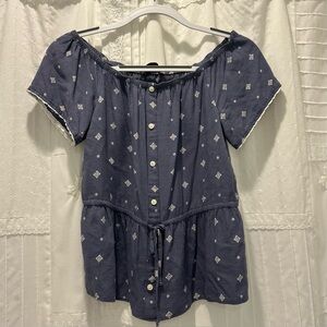 Abercrombie and Fitch Blue Blouse Top